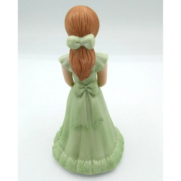 Enesco Growing Up Girls Figure Age 11 Blonde Girl in Green Dress Vintage 5.25 In - Picture 9 of 14